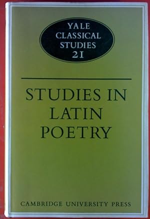 Seller image for Yale Classical Studies 21. VOLUME XXI: Studies in Latin Poetry for sale by biblion2