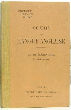 Seller image for Cours de langue anglaise cours lmentaire for sale by crealivres