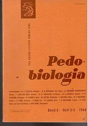 Pedobiologia. Bd. 6, Heft 3/4, 1966