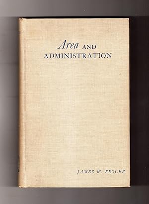 Bild des Verkufers fr Area and Administration. 1949, University of Alabama Press. First Edition zum Verkauf von Singularity Rare & Fine
