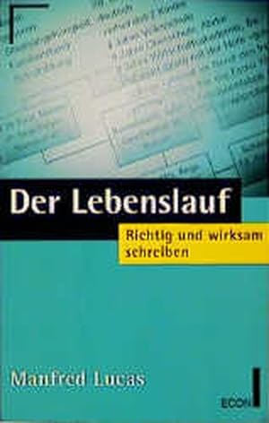 Seller image for Der Lebenslauf for sale by ANTIQUARIAT Franke BRUDDENBOOKS