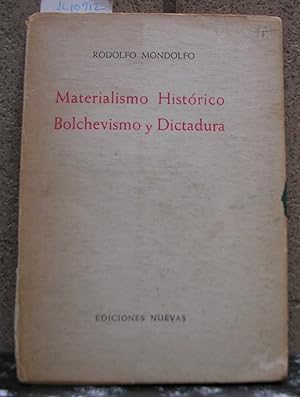 Imagen del vendedor de MATERIALISMO HISTORICO, BOLCHEVISMO Y DICTADURA a la venta por LLIBRES del SENDERI