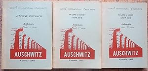 COMITÉ INTERNATIONAL D'AUSCHWITZ. 3 VOLUMES: MÉDECINES INHUMAINE, NATHOLOGIE Tome I, 2e Partie. A...