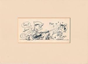 Image du vendeur pour Original Signed Ink Cartoon mis en vente par Main Street Fine Books & Mss, ABAA