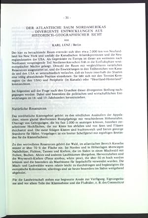 Bild des Verkufers fr Der atlantische Saum Nordamerikas - divergente Entwicklungen aus historisch-geographischer Sicht. zum Verkauf von books4less (Versandantiquariat Petra Gros GmbH & Co. KG)