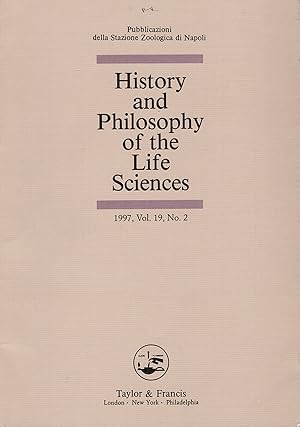 Immagine del venditore per History and Philosophy of the Life Sciences (1997, Vol 19, No. 2) venduto da Diatrope Books