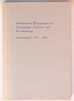 Imagen del vendedor de Die europischen Privatbibliotheken und Buchauktionen. Ein Verzeichnis ihrer Kataloge (einschliesslich der von Buchhndlern und Kunstauktionen). Band 2: 1676-1689 a la venta por The Kelmscott Bookshop, ABAA