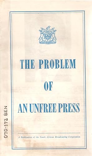 Seller image for The Problem of an Unfree Press for sale by Snookerybooks