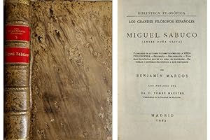 Seller image for Miguel Sabuco (antes Doa Oliva). Prlogo de Don Toms Maestre. for sale by Hesperia Libros
