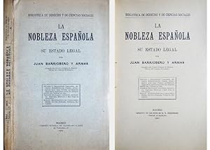 Imagen del vendedor de La Nobleza Espaola. Su estado legal. a la venta por Hesperia Libros