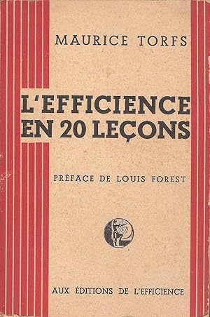 Seller image for L'efficience en 20 leons for sale by Bouquinerie L'Ivre Livre