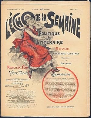 L'Echo de la Semaine. Politique et littéraire. Revue populaire illustrée. Red. Victor Tissot. 4e ...