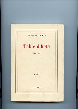 Image du vendeur pour TABLE D'HOTE. Nouvelles mis en vente par Librairie CLERC
