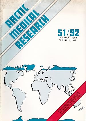Image du vendeur pour ARCTIC MEDICAL RESEARCH. Vol. 51, No. 1, January 1992. mis en vente par Blue Mountain Books & Manuscripts, Ltd.