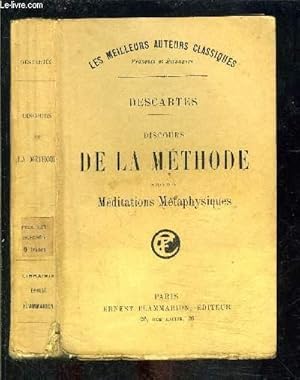 Bild des Verkufers fr DISCOURS DE LA METHODE SUIVI DES MEDITATIONS METAPHYSIQUES zum Verkauf von Le-Livre