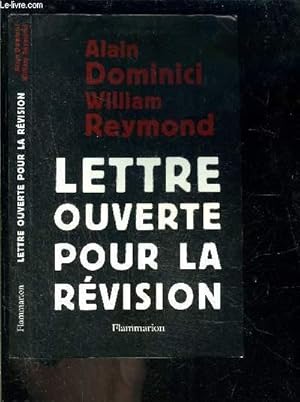 Bild des Verkufers fr LETTRE OUVERTE POUR LA REVISION zum Verkauf von Le-Livre