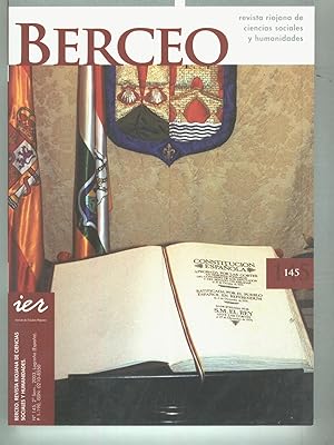 Immagine del venditore per BERCEO. REVISTA RIOJANA DE CIENCIAS SOCIALES 145. Jornadas 25 aniversario de la Constitucion. (Octubre 2003) venduto da Librera Hijazo