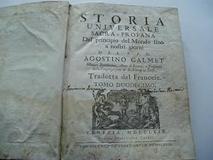 Bild des Verkufers fr STORIA UNIVERSALE SACRA E PROFANA-TOMO XII- COMPRENDE DESDE EL AO 1410 AL 1572-manchas de humedad- zum Verkauf von Librera Hijazo