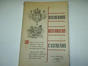 Imagen del vendedor de RECUERDOS HISTORICOS CASTREOS. Con 15 Grabados. Situacion geografica-Antigedades romanas-Flaviobriga. a la venta por Librera Hijazo