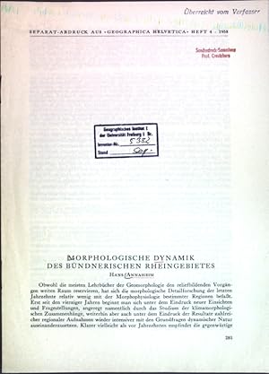 Bild des Verkufers fr Morphologische Dynamik des bndnerischen Rheingebietes; zum Verkauf von books4less (Versandantiquariat Petra Gros GmbH & Co. KG)