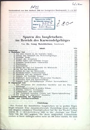 Bild des Verkufers fr Spuren des Inngletschers im Bereich des Karwendelgebirges; zum Verkauf von books4less (Versandantiquariat Petra Gros GmbH & Co. KG)