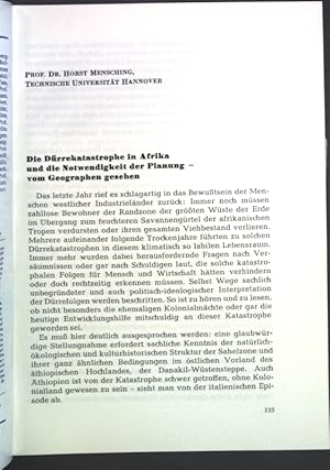 Imagen del vendedor de Die Drrekatastrophe in Afrika und die Notwendigkeit der Planung - vom Geographen gesehen. a la venta por books4less (Versandantiquariat Petra Gros GmbH & Co. KG)