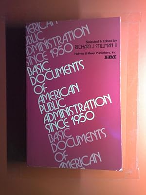 Imagen del vendedor de Basic Documents of American Public Administration Since 1950 a la venta por biblion2