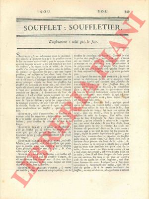 Imagen del vendedor de Soufflet, souffletier. a la venta por Libreria Piani