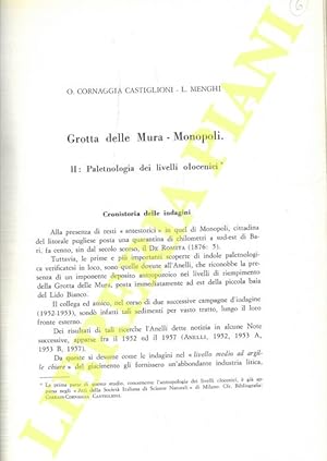 Grotta delle Mura-Monopoli. Paletnologia dei livelli olocenici.