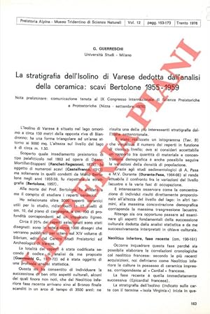 La stratigrafia dell'Isolino di Varese dedotta dall'analisi della ceramica: scavi Bertolone 1955-...