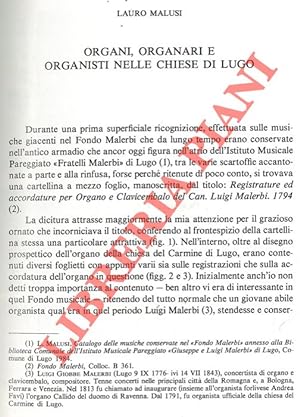 Organi, organari e organisti nelle chiese di Lugo.