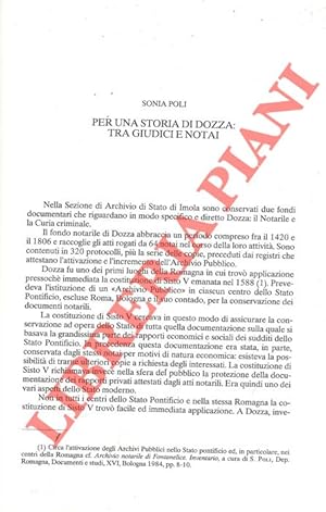 Per una storia di Dozza: tra giudici e notai.