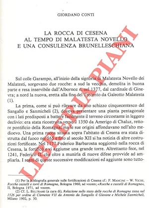 Bild des Verkufers fr La rocca di Cesena al tempo di Malatesta Novello e una consulenza brunelleschiana. zum Verkauf von Libreria Piani