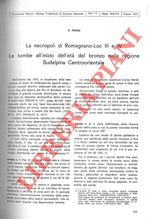 La necropoli di Romagnano-Loc III e IV. Le tombe all'inizio dell'età del bronzo nella regione Sud...
