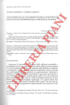 Uno studio sulle collezioni tecnico-scientifiche nelle scuole superiori della provincia di Roma.
