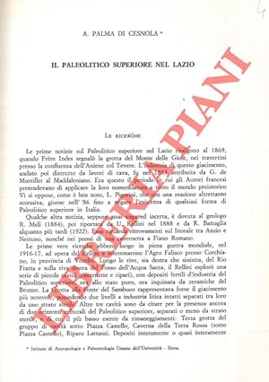 Il Paleolitico superiore nel Lazio.