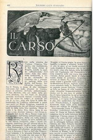 Bild des Verkufers fr Il Carso. zum Verkauf von Libreria Piani