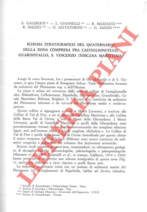 Schema stratigrafico del Quaternario della zona compresa fra Castiglioncello, Guardistallo, S. Vi...