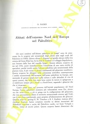 Abitati dell'estremo Nord dell'Europa nel Paleolitico.