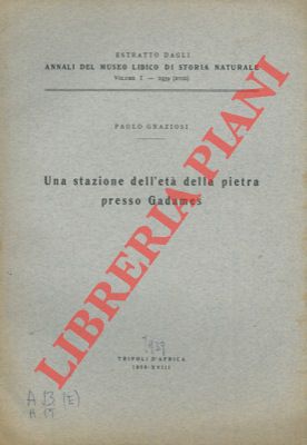 Bild des Verkufers fr Una stazione dell'et della pietra presso Gadames. zum Verkauf von Libreria Piani