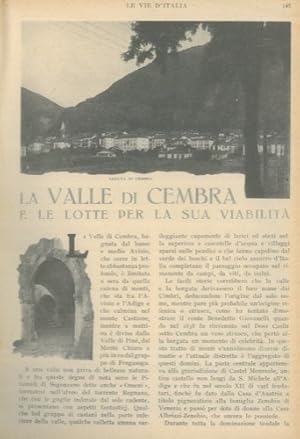 La Valle di Cembra e le lotte per la sua viabilità.