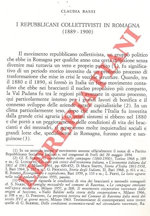 I repubblicani collettivisti in Romagna (1889-1900) .