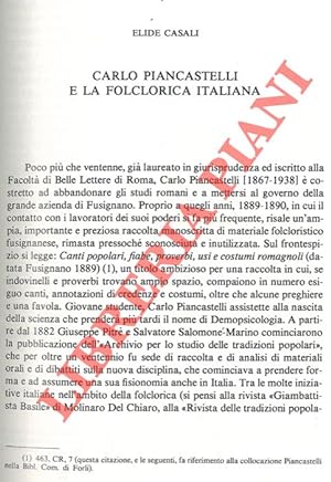 Carlo Piancastelli e la folclorica italiana.