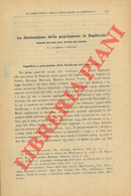 La diminuzione della popolazione in Basilicata.