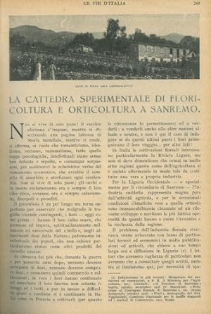 La cattedra sperimentale di floricoltura e orticoltura a Sanremo.