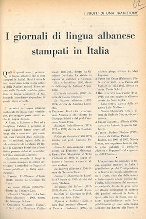 I giornali di lingua albanese stampati in Italia.
