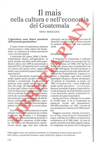 Il mais nella cultura e nell'economia del Guatemala.