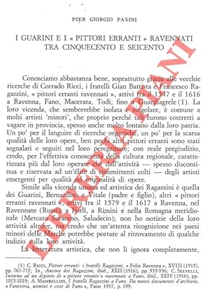 Immagine del venditore per I Guarini e i ?pittori erranti? ravennati tra Cinquecento e Seicento. venduto da Libreria Piani