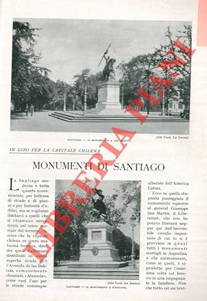 In giro per la capitale chilena. Monumenti di Santiago.