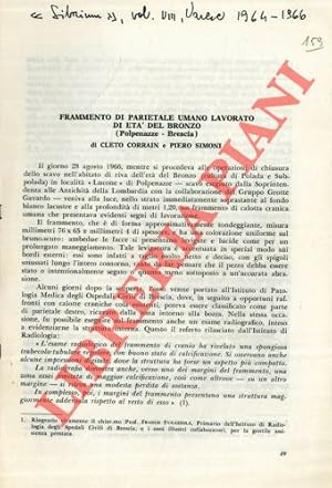 Frammento di parietale umano lavorato di età del bronzo (Polpenazze - Brescia) .